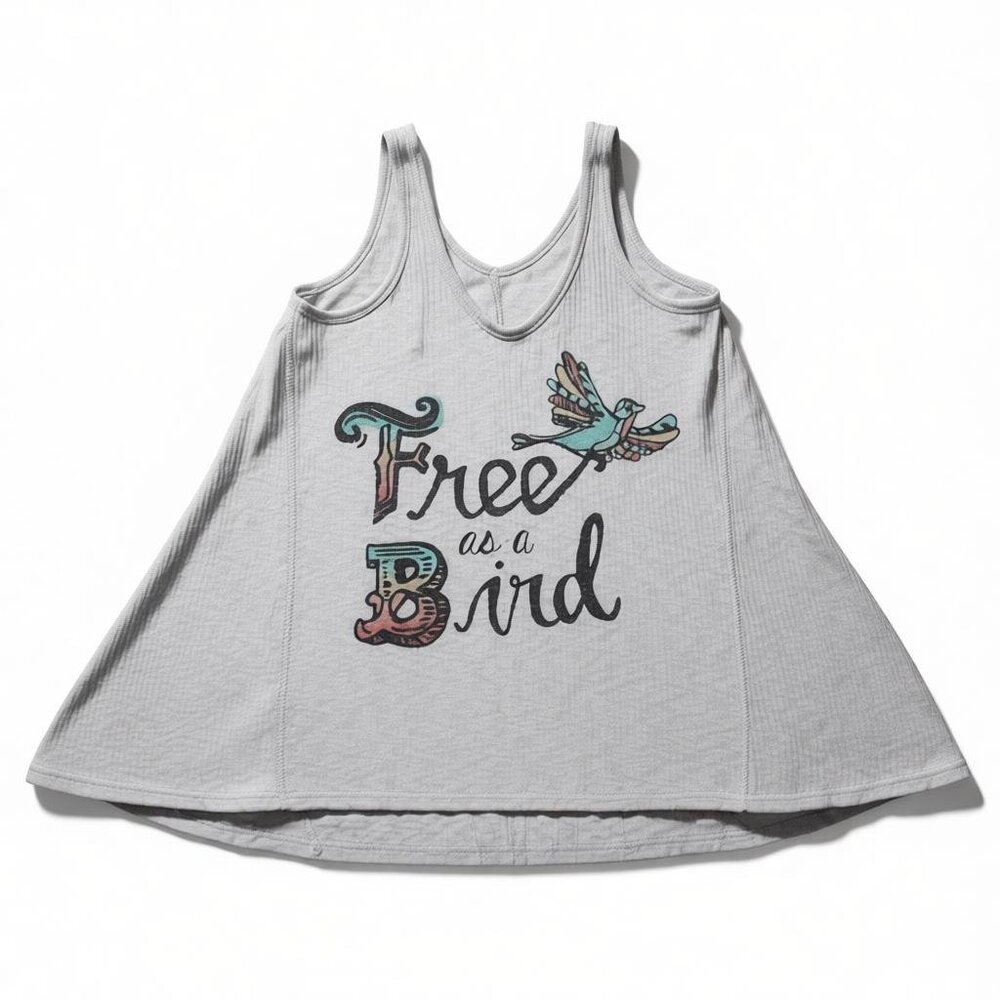 Judith March Tank Top Women's Gray FREE AS A BIRD Size Small